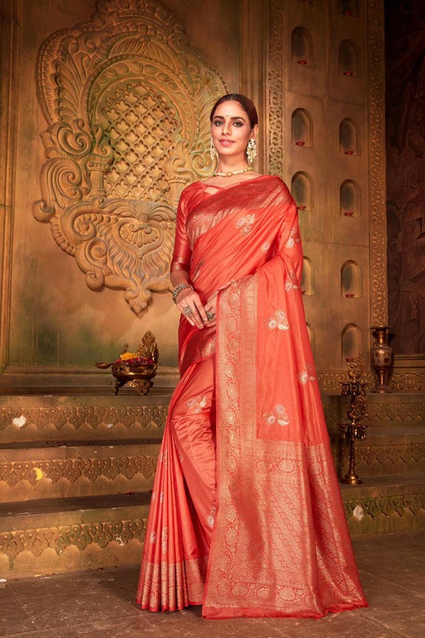 Tiffany Gold Zari Work Banarasi Saree