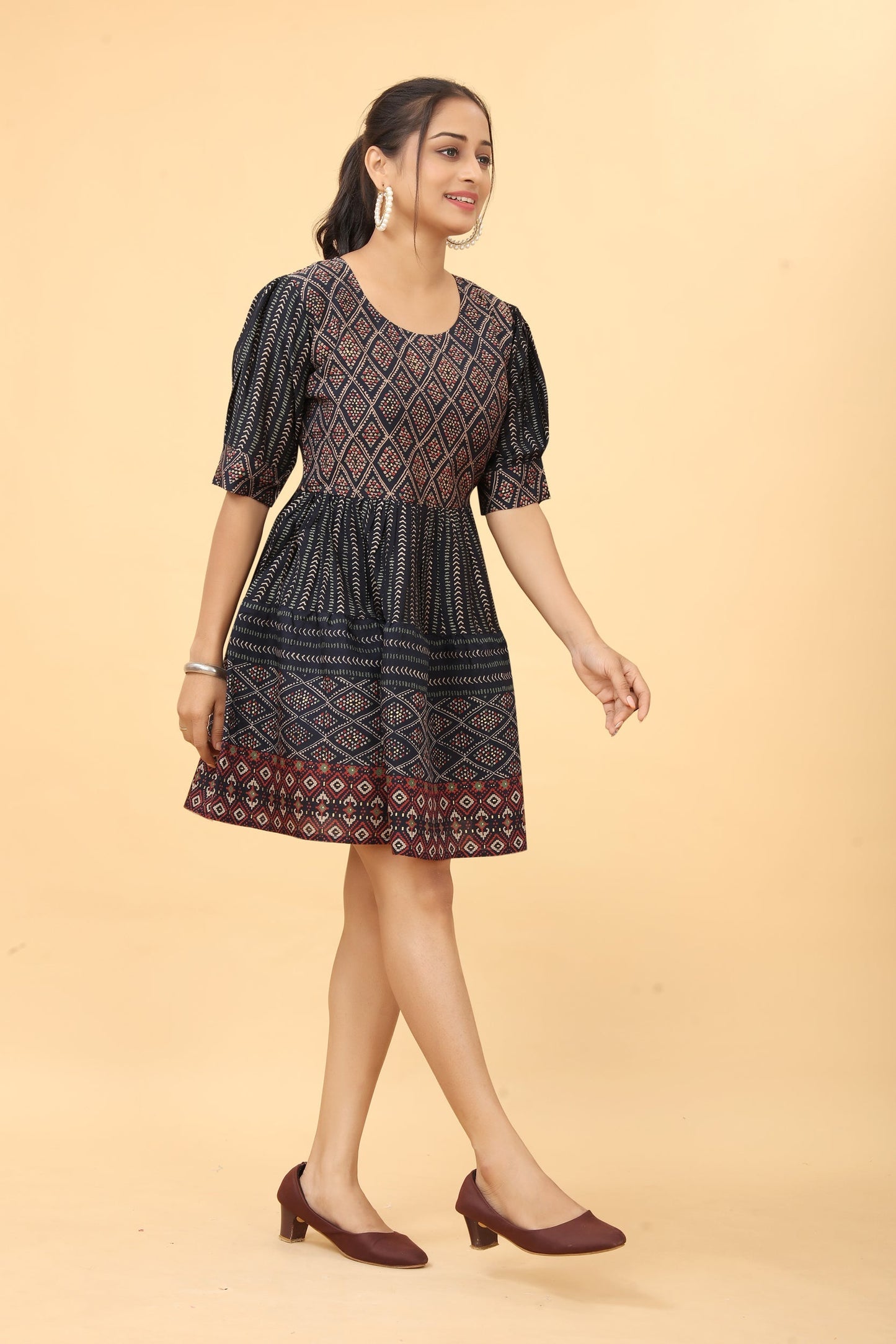 Cotton Fit And Flare Dress Tunic