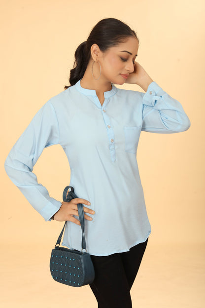 Casual Wear Stylish Sky Tunic