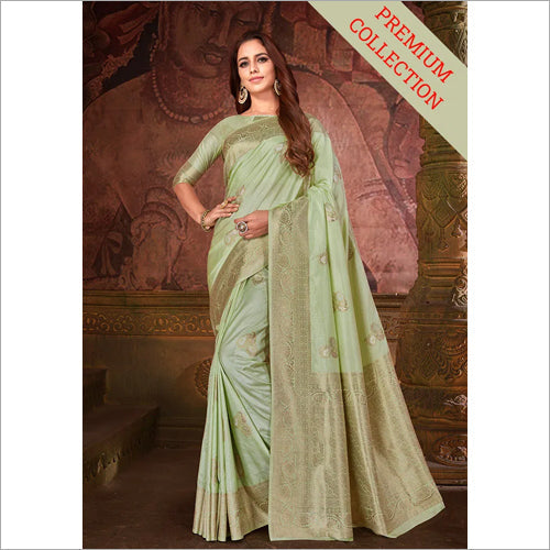 Tiffany Gold Zari Work Banarasi Saree